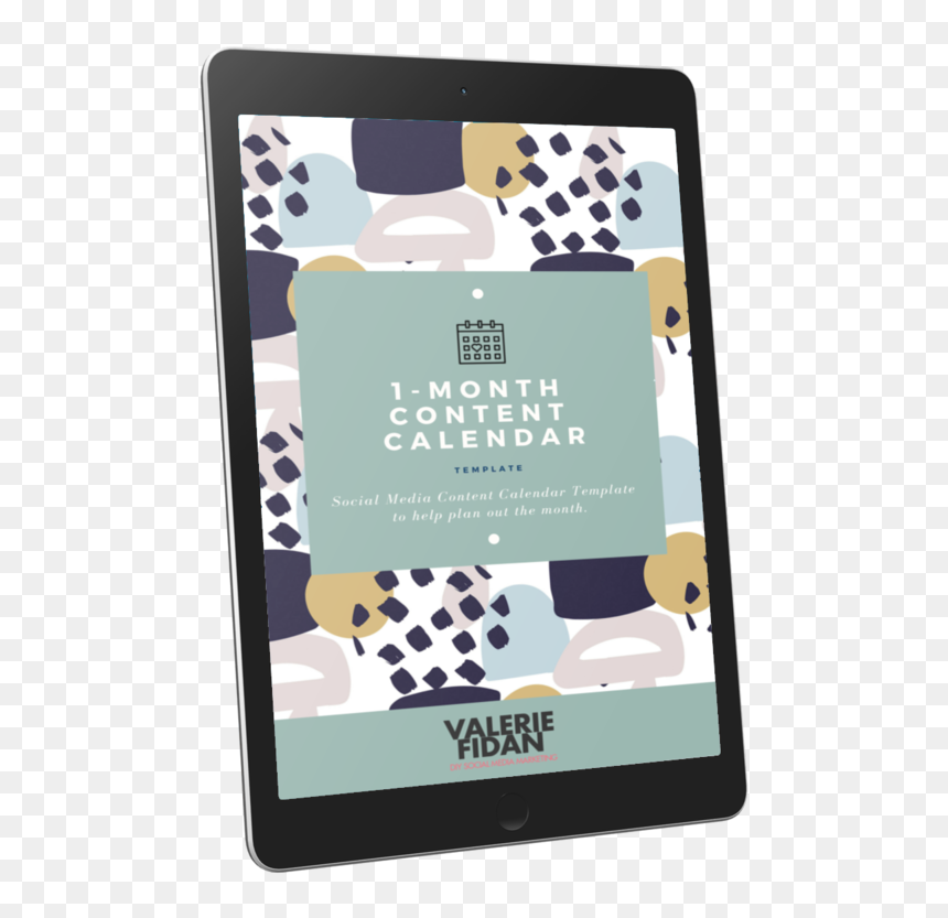 1 Month Content Cal Ipad, HD Png Download - calendar template png