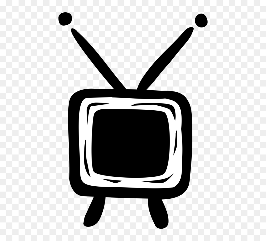 Vector Illustration Of Television Or Tv Set Telecommunication - Vector Graphics, HD Png Download - rabbit ears png