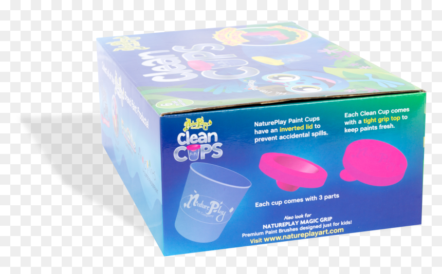 No Spill Paint Cups "clean , Png Download - Box, Transparent Png - paint spill png