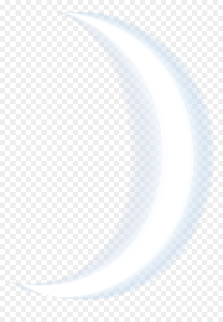 #ftestickers #moon #crescent #white #glowing #luminous - White Crescent Moon Png Transparent, Png Download - glowing moon png