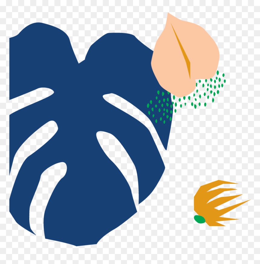 Monstera Plant Logo, HD Png Download - monstera leaf png