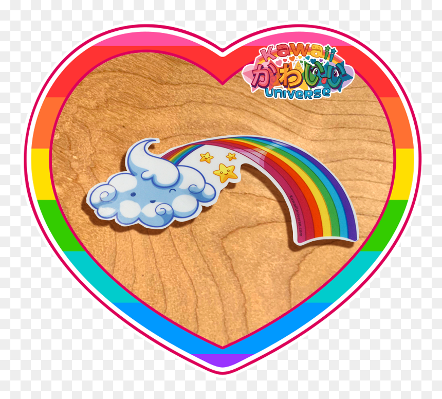 Kawaii Universe Cute Cloud Rainbow Sticker Pic - Kawaii, HD Png Download - cute cloud png