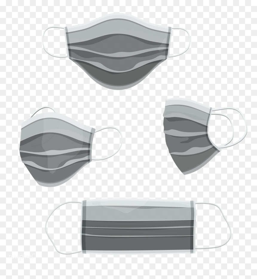 Surgical Face Mask Set Transparent Png - Couch, Png Download - black mask png