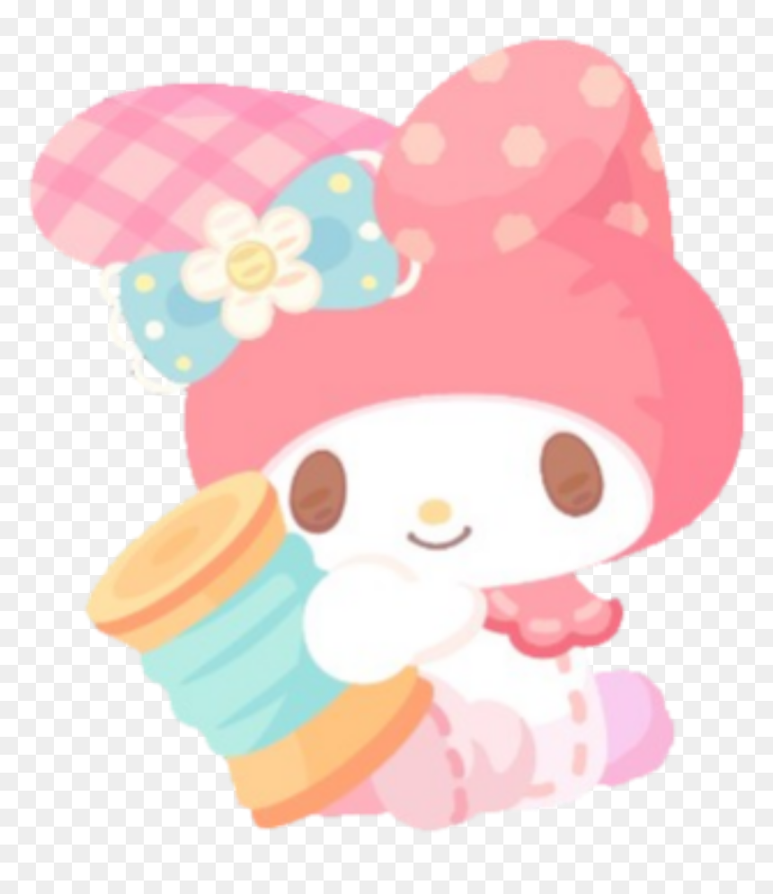 #mymelody #doll #handmade #cloth #texture #flower - Cartoon, HD Png Download - cloth texture png