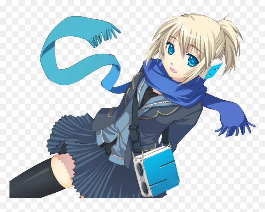 Anime Vector Art - Anime Feliz Años Render, HD Png Download - blonde girl png