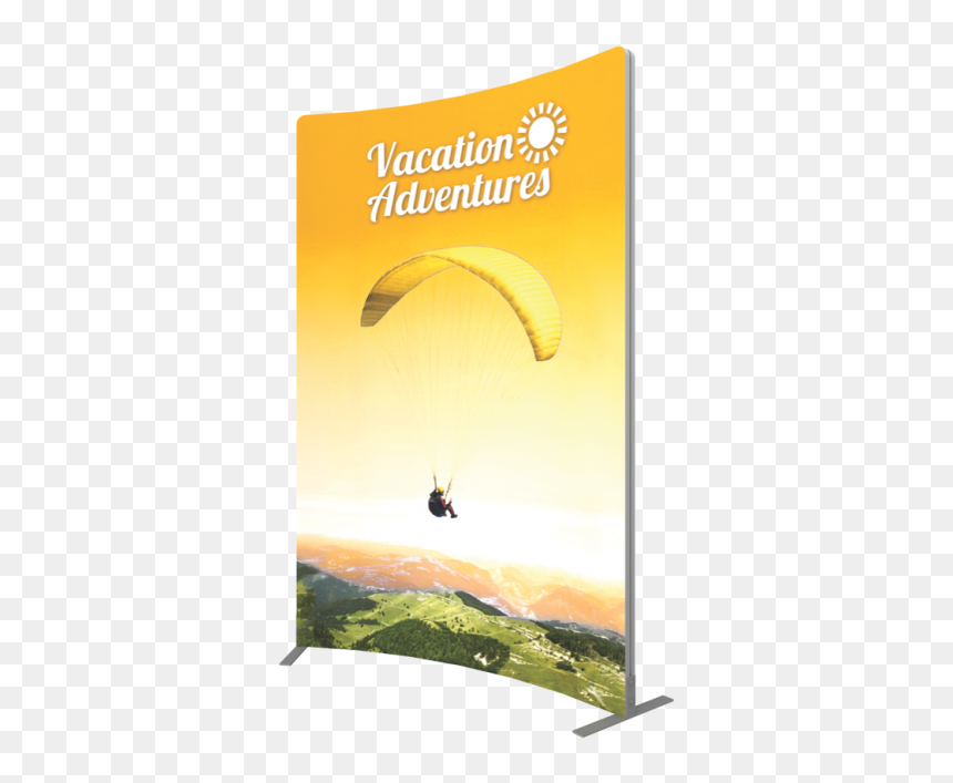 Parachuting, HD Png Download - curved banner png