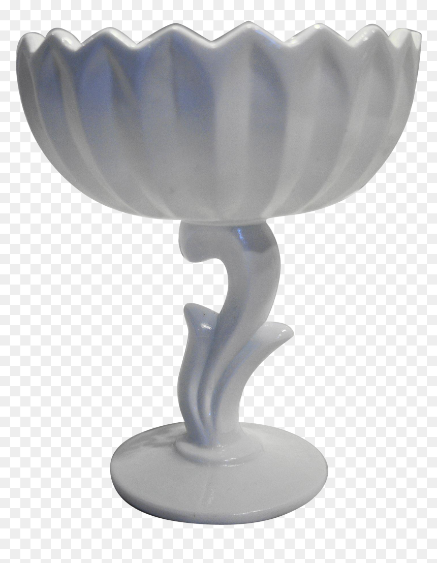 Indiana Glass Willow Magnolia Lotus Milk Glass Compote - Figurine, HD Png Download - milk glass png