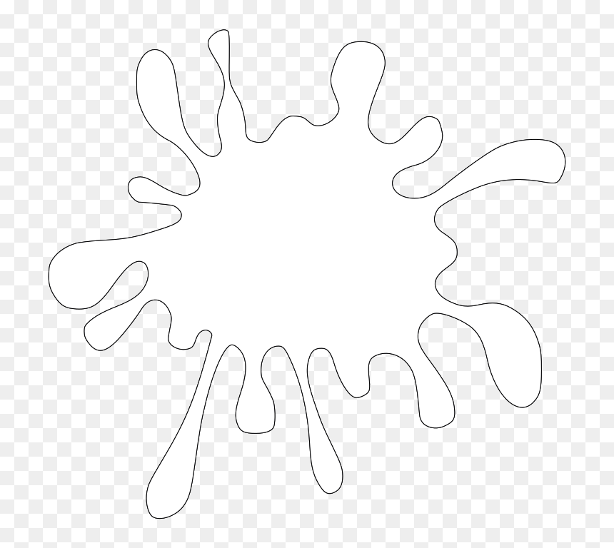 White Svg Clip Arts - Splash Of White Paint, HD Png Download - glowing moon png