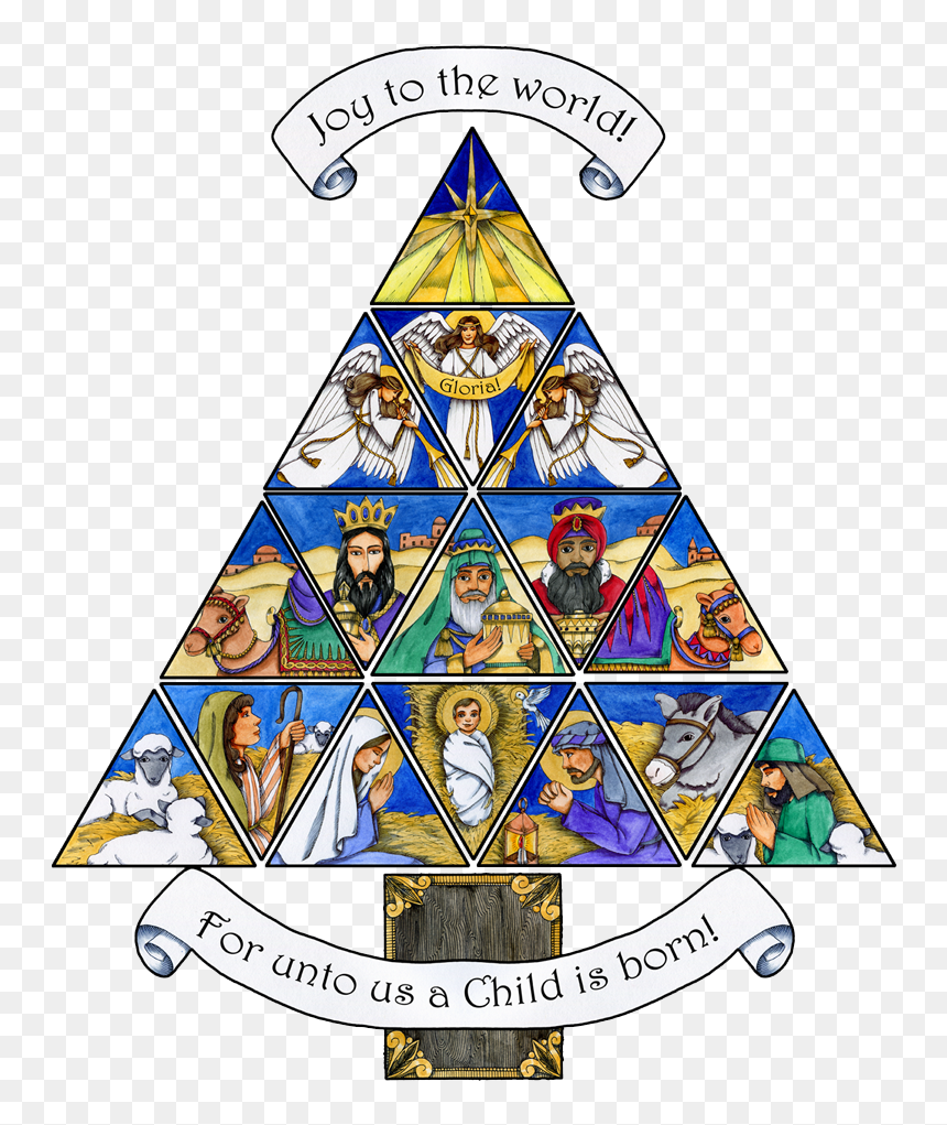 Christmas Nativity Images Clipart, HD Png Download - triangulos png