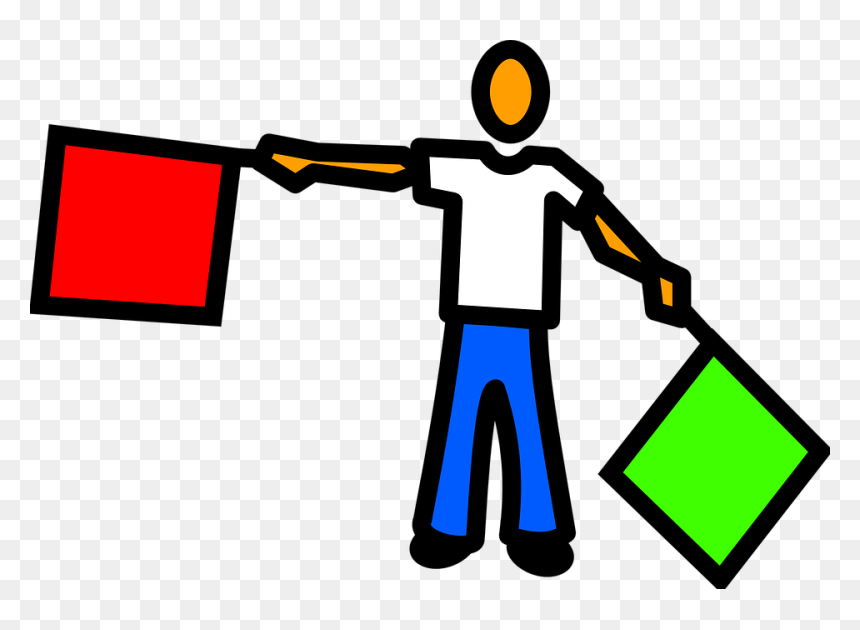 Semaphore Clipart, HD Png Download - green flag png