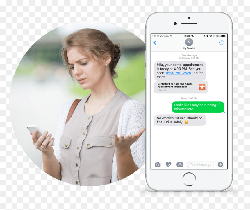 Texting, Dental Office, Text Communication Dental, - Pessoa Estressada No Celular, HD Png Download - texting png