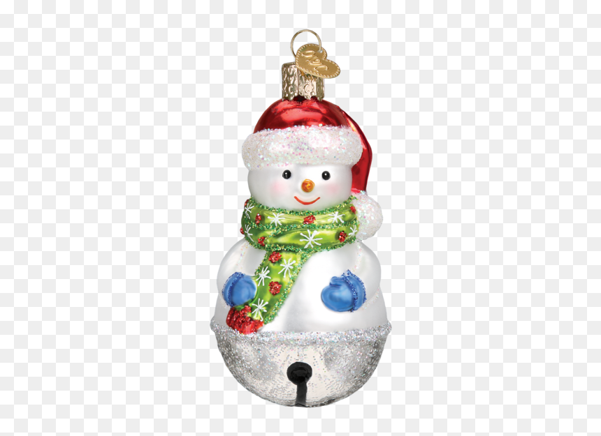 Jingle Bell Snowman Christmas Ornament - Snowman Ornament Png, Transparent Png - jingle bell png