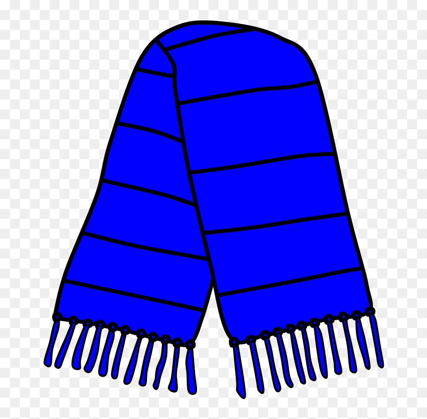Scarf, Fringe, Blue - Red Scarf Png Transparent, Png Download - winter scarf png