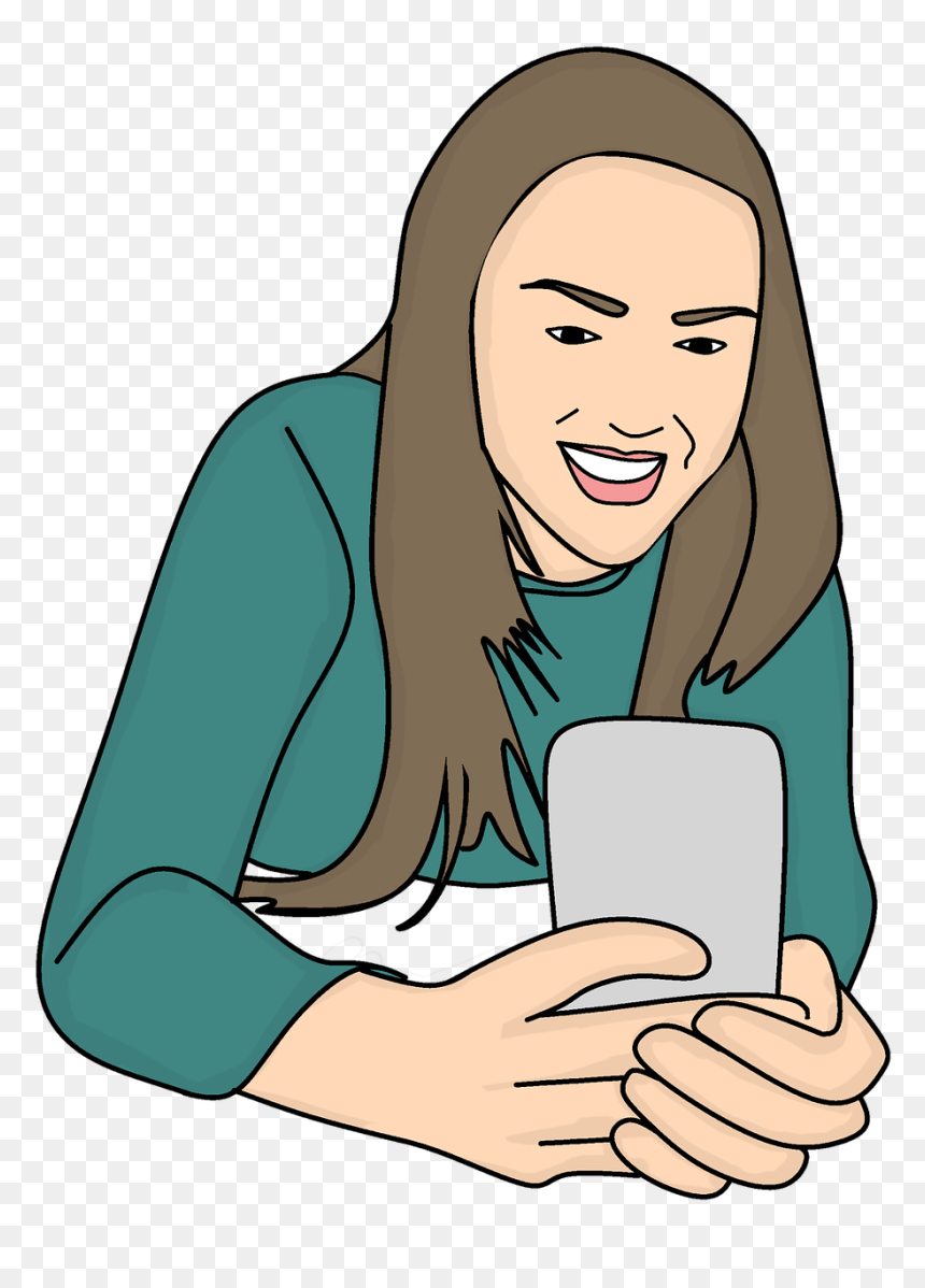 Chatting On Phone Png, Transparent Png - texting png