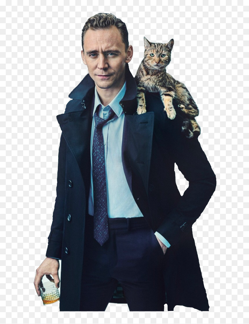Discover The Coolest - Tom Hiddleston With Cat, HD Png Download - tom hiddleston png