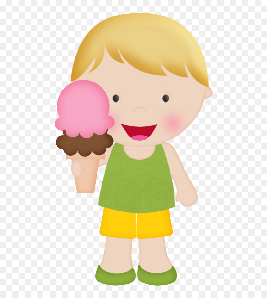 Desenho Menino Com Sorvete Png, Transparent Png - children clipart png