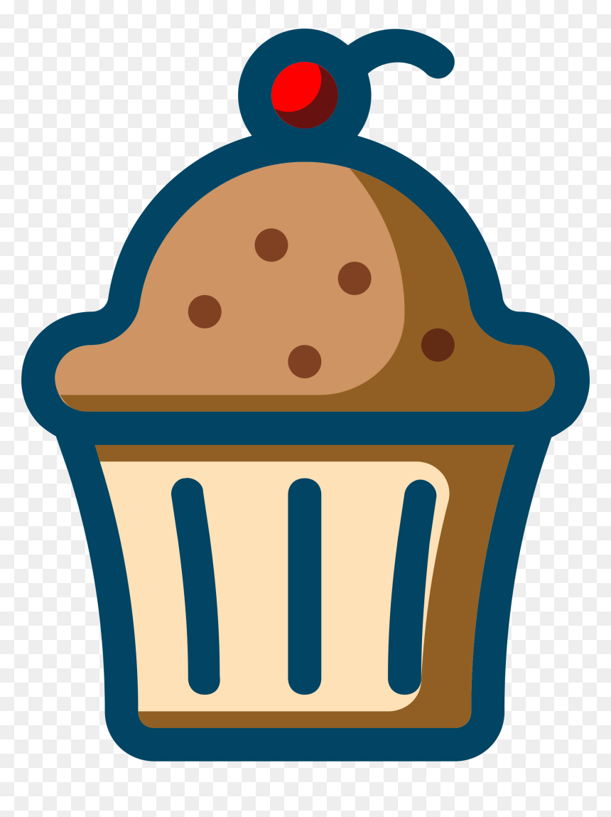 Have A Cupcake By - Vector Line Art Blueberry Muffin, HD Png Download - cupcake vector png