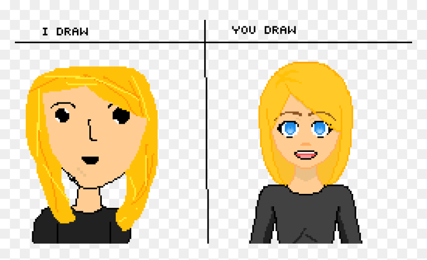 Draw A Kawaii Blonde Girl, HD Png Download - blonde girl png