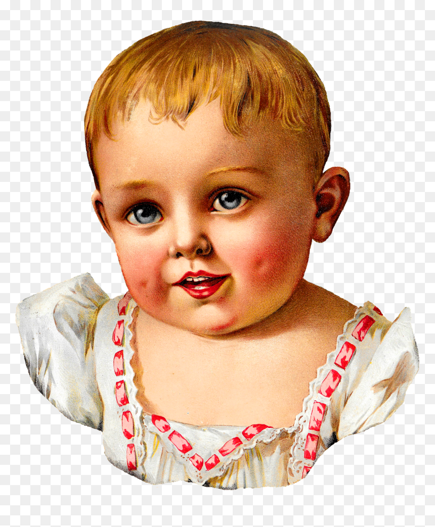 Baby Victorian Image Illustration Child Clipart Printable, HD Png Download - children clipart png