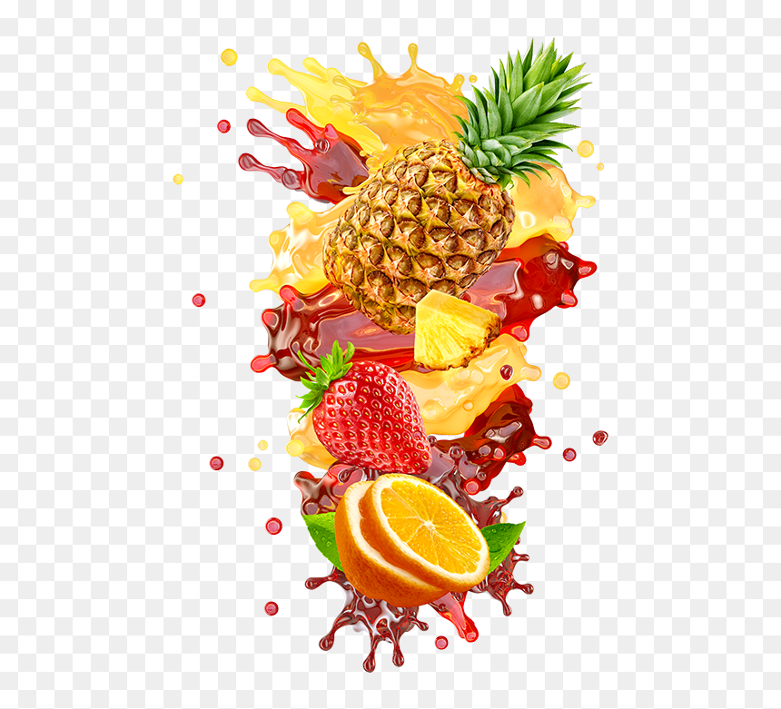 Pineapple, HD Png Download - fruit splash png