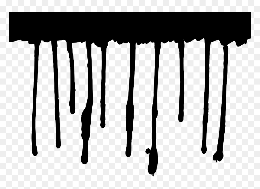 Black Paint Drip Png, Transparent Png - paint spill png