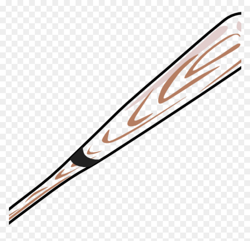 Baseball Bat Clipart Clip Art At Clker Vector Online - Baseball Bat Black And White Clipart, HD Png Download - baseball bat clipart png