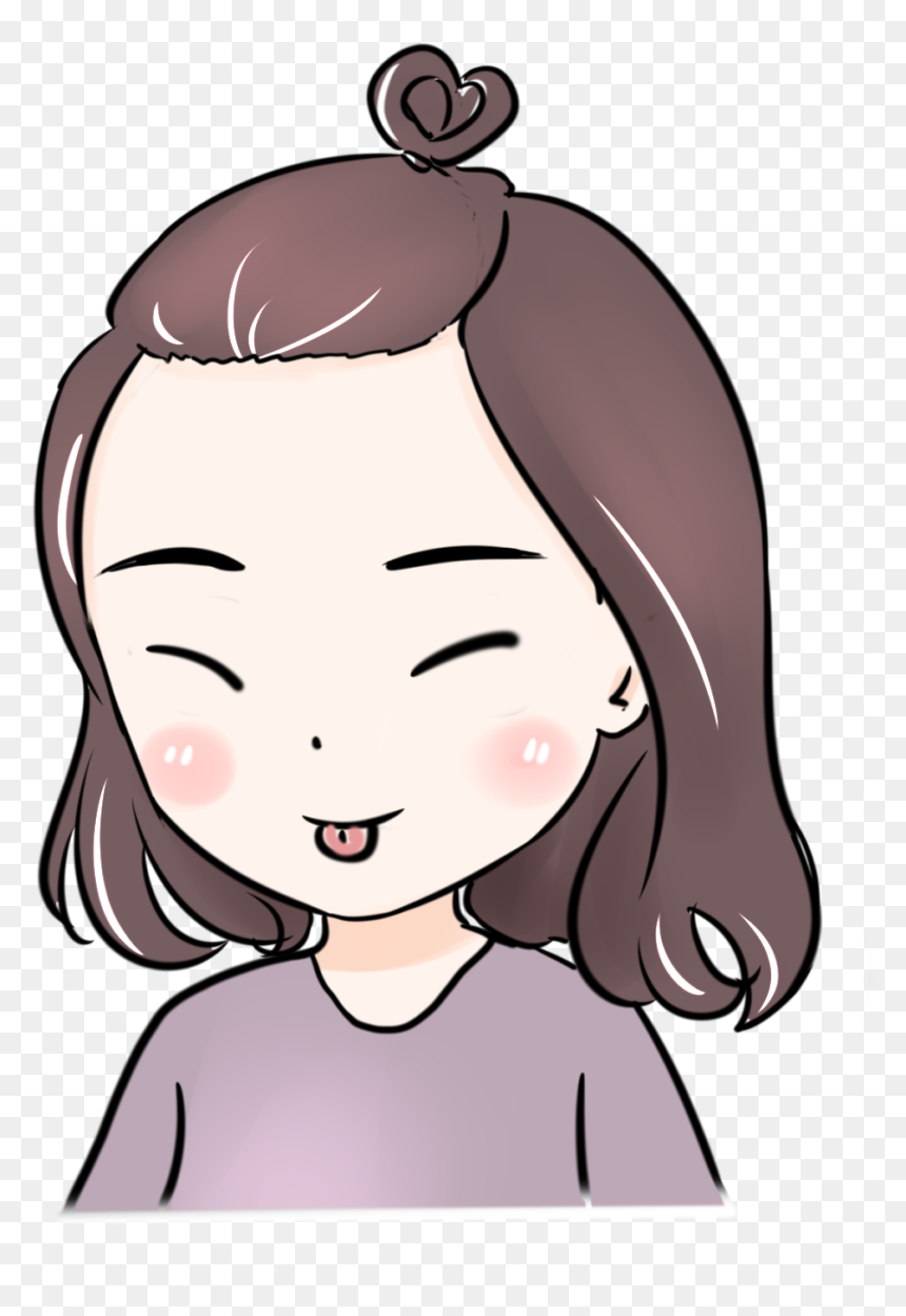Cute Girl Expression Pack Vector Png And Psd - Cute Girl Cartoon Png, Transparent Png - cute girl png