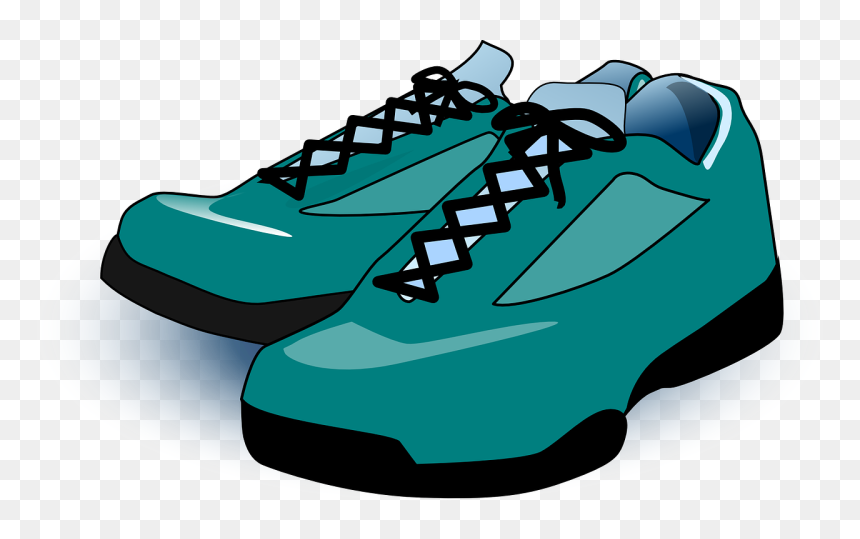 Black Shoes Clipart, HD Png Download - tennis shoe png