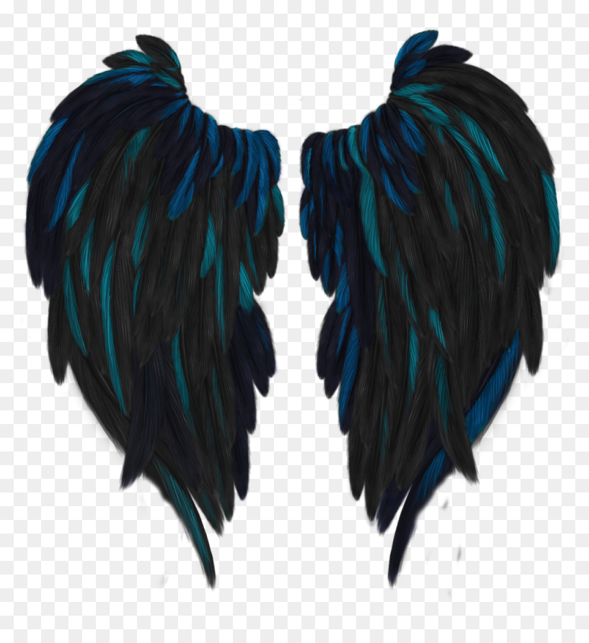 Dark Blue Angel Wings, HD Png Download - angel wings png tumblr