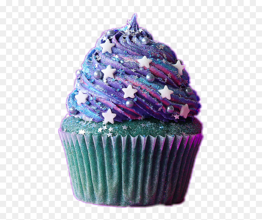 Vector Freeuse Stock Purple Cupcakes Clipart - Galaxy Cupcake Png, Transparent Png - cupcake vector png