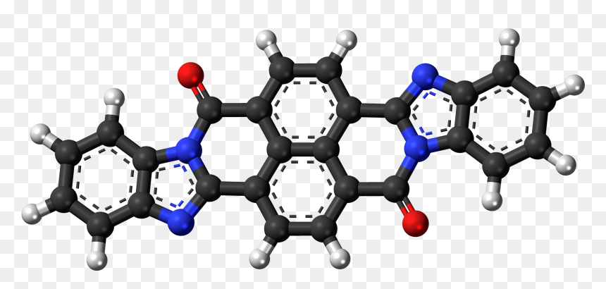 Trans-perinone Molecule Ball - Indigo Compound, HD Png Download - soccer ball png image