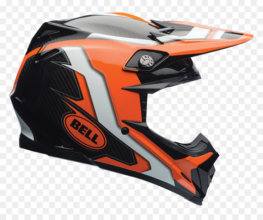 Bell Moto 9 Flex Factory Orange, HD Png Download - motorcycle helmet png