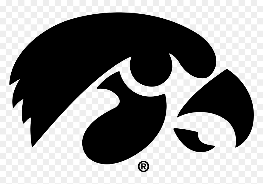 Iowa Hawkeye Logo Png - Black Iowa Hawkeye Logo, Transparent Png - hawkeye logo png