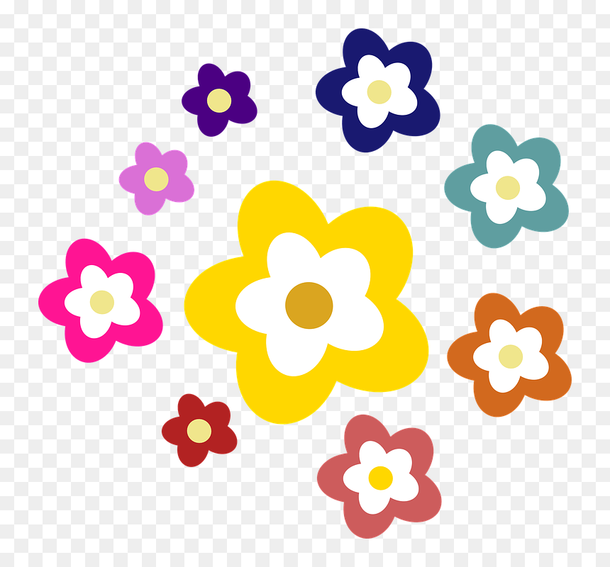 Transparent Herbs Clipart - Mother Day Powerpoint Template, HD Png Download - colorful flowers png