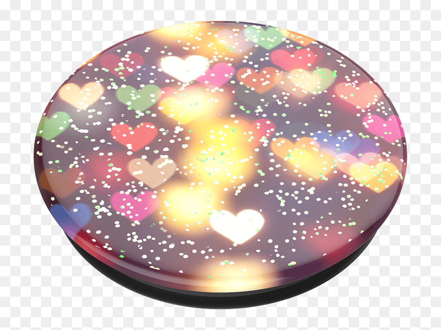 Glitter Bokeh Hearts - Popsocket Za 2 €, HD Png Download - gold bokeh png