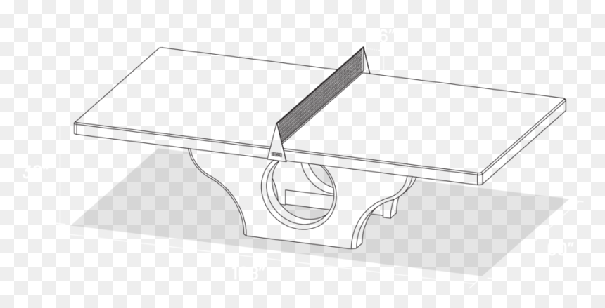 Table Schematic Measure V2 - Coffee Table, HD Png Download - png table