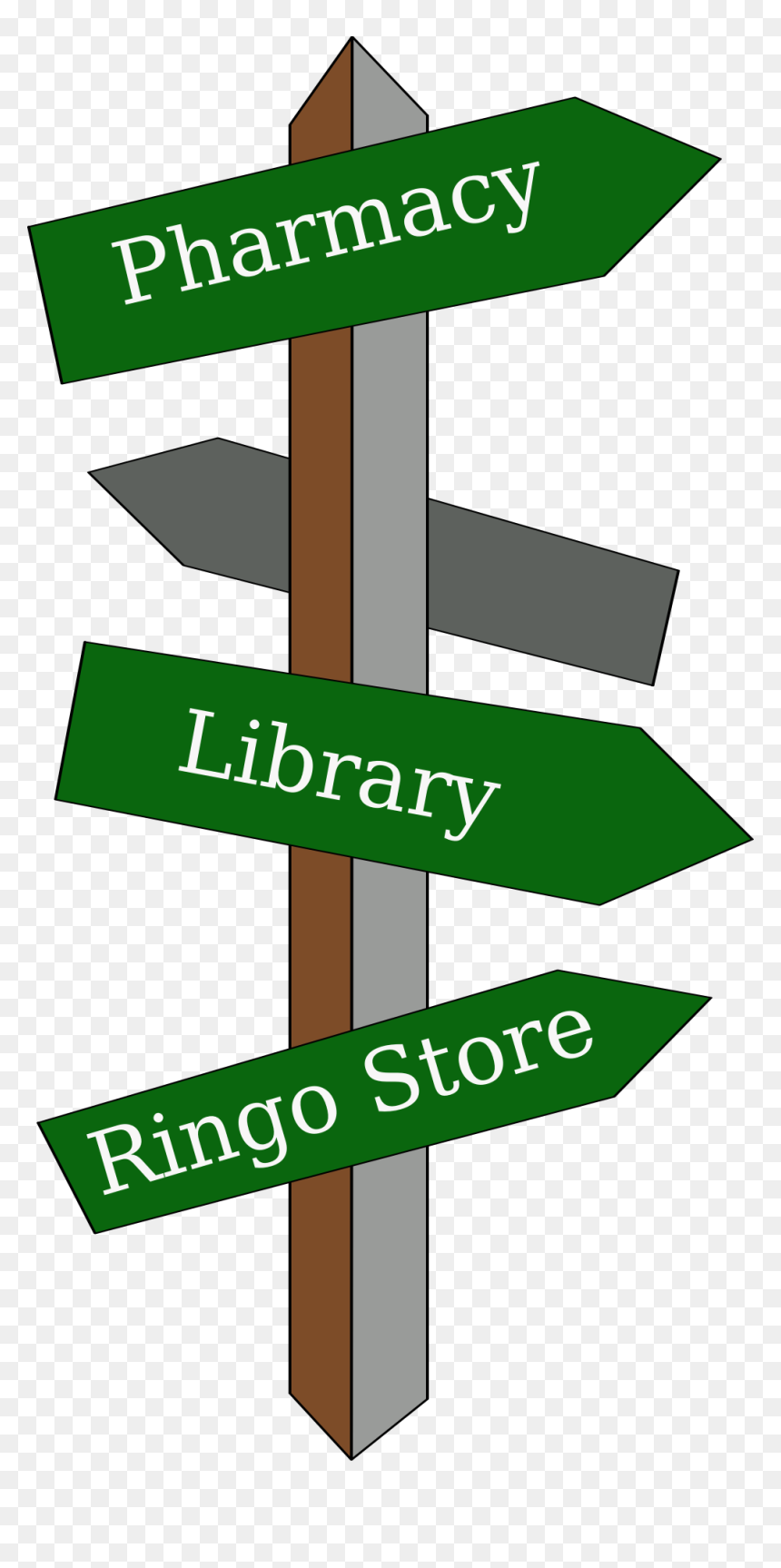 Signpost In Color Clip Arts - Plang Jalan Vektor, HD Png Download - sign post png