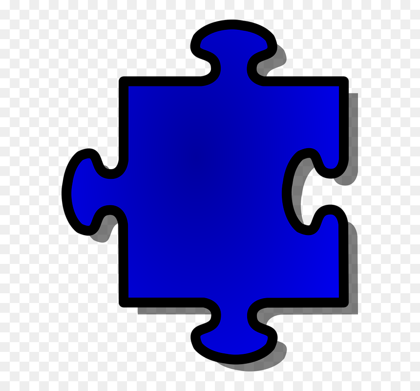 Light Blue Puzzle Piece, HD Png Download - jigsaw puzzle png