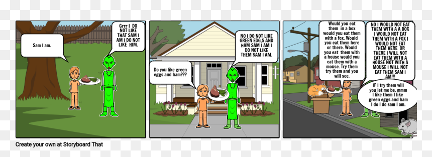 Cartoon, HD Png Download - green eggs and ham png