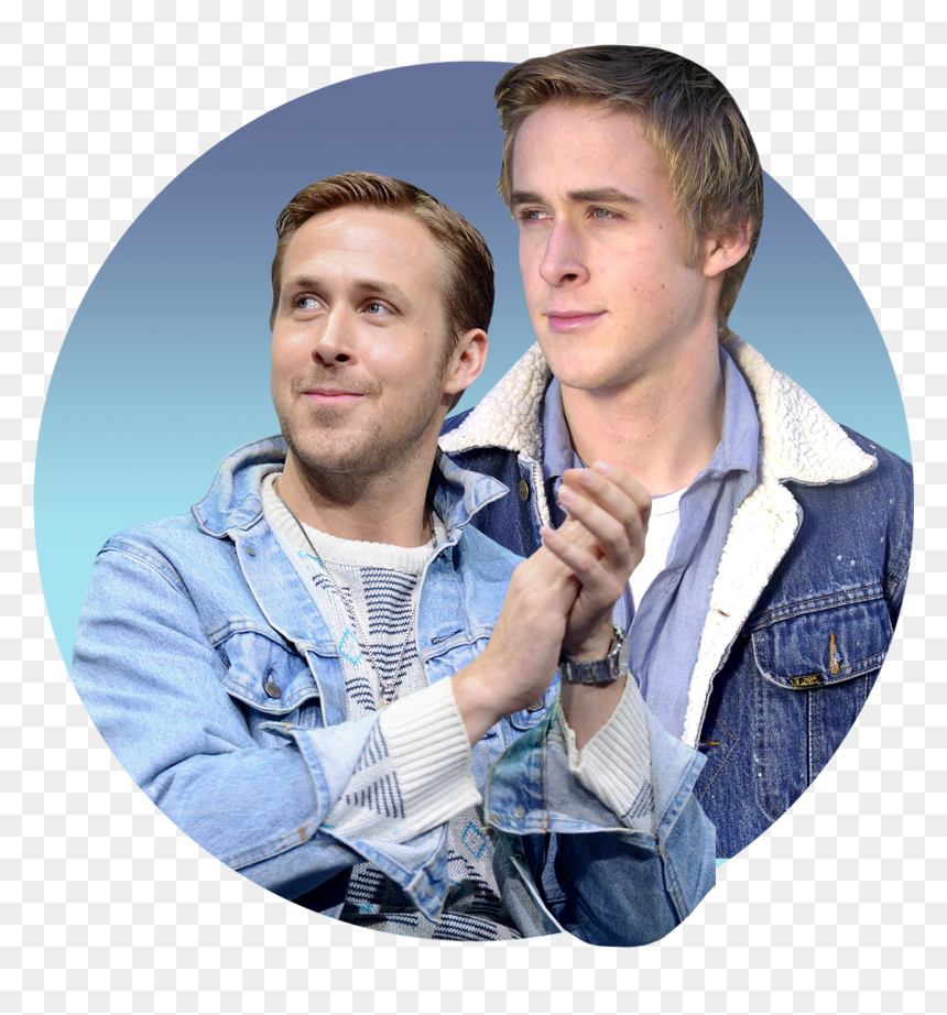 A Photo Illustration Of Ryan Gosling In Jean Jackets - Ryan Gosling, HD Png Download - ryan reynolds png