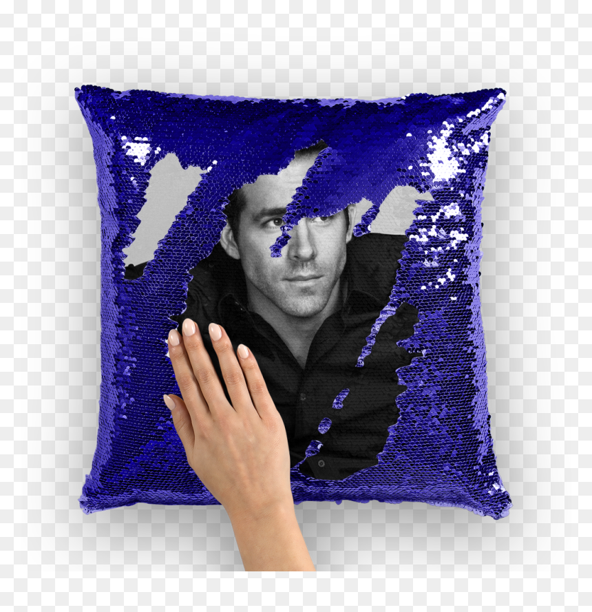 Ryan Reynolds ﻿sequin Cushion Cover"
 Class= - Small Face Gordon Ramsay, HD Png Download - ryan reynolds png