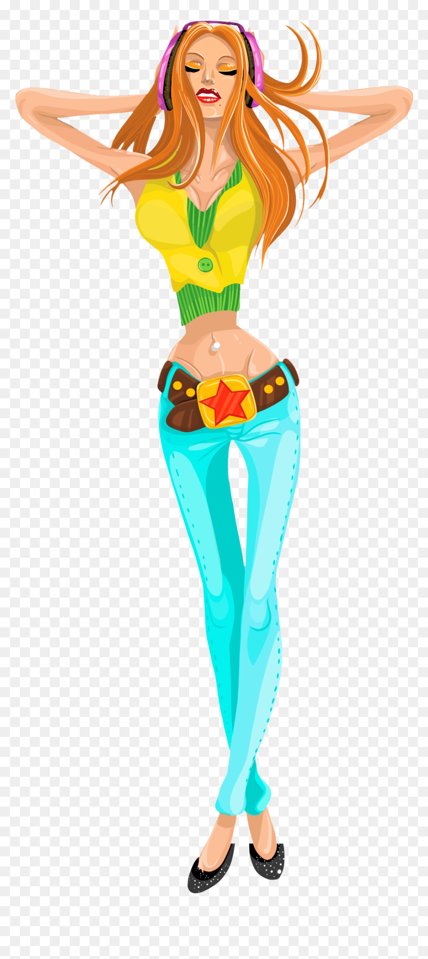 Sexy Girl Vector Png Transparent Image - Cartoon Sexy Girl Transparent Png, Png Download - sexy girl.png