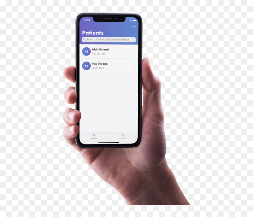 Male Hand Holding A Black Iphone X Mockup Against A, HD Png Download - hand holding cell phone png