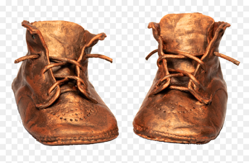 Bronze Baby Shoes - Work Boots, HD Png Download - baby shoes png