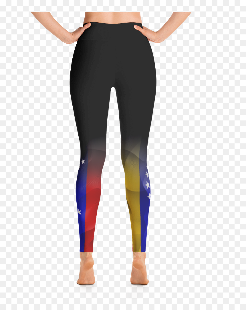 Download Hd Women"s Black "organic Venezuela Flag - Black Leggings With White Love Hearts, HD Png Download - black pants png