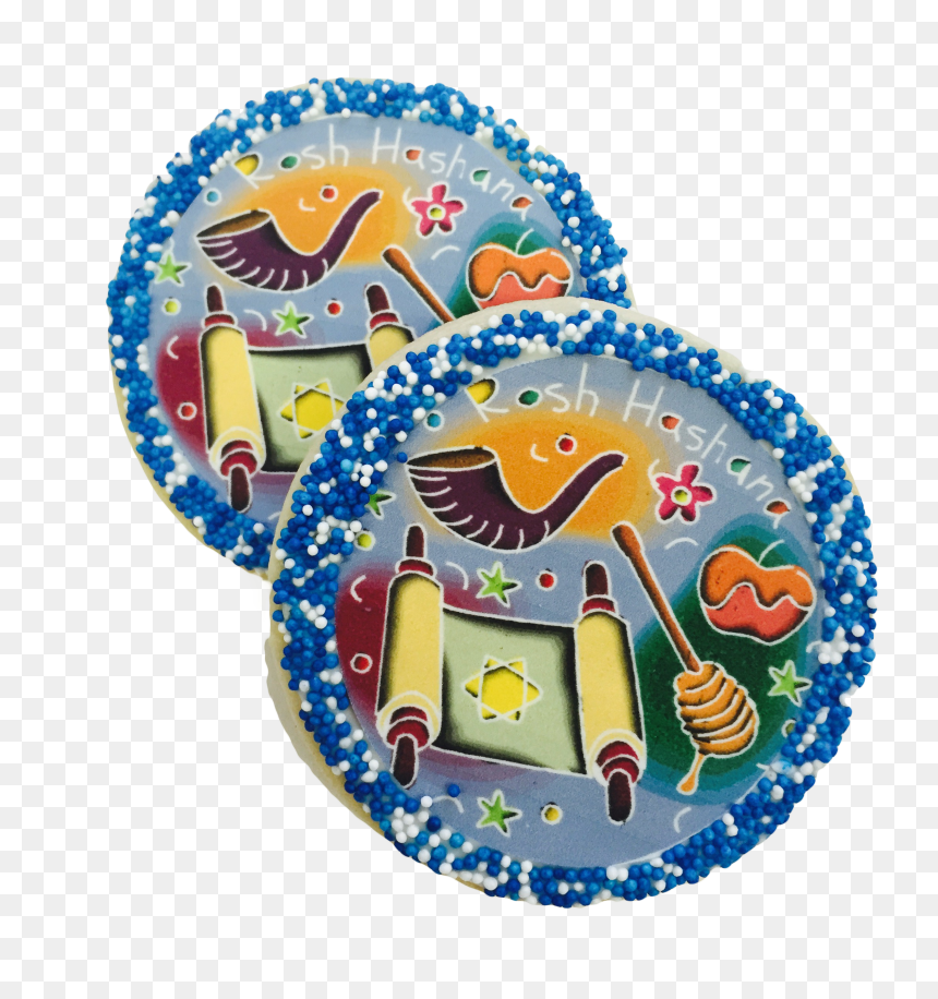 Rosh Hashanah Sugar Cookies With Nonpareils And Edible, HD Png Download - rosh hashanah png