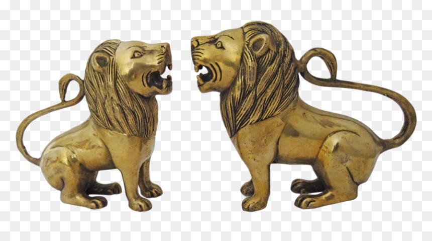 Roaring Lion Brass Statue, 7 X 6 Inch, Vgo Cart,7x6inch,handmade - Figurine, HD Png Download - lion roaring png