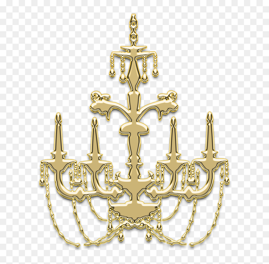 Chandelier Icon, HD Png Download - gold bokeh png