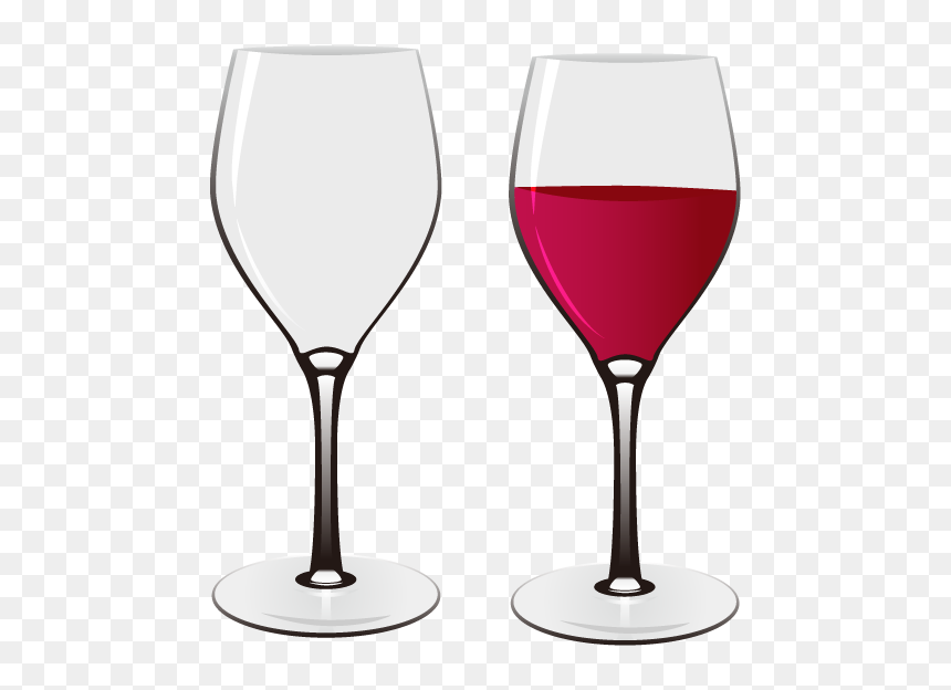 Red Wine Wine Glass Euclidean Vector - Vector, HD Png Download - wine glass vector png