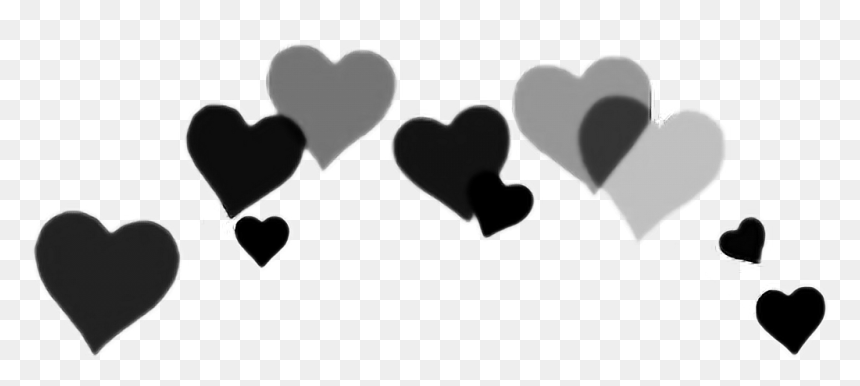 #black #hearts #photography #photo #pretty #photobooth - Heart Crown Png Black, Transparent Png - black hearts png